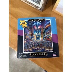 Times Square 1000 Piece Jigsaw Puzzle Dowdle Folk Art New Year's Eve NYC Sealed